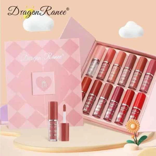 12 Pcs Matte Liquid Lip Gloss Set